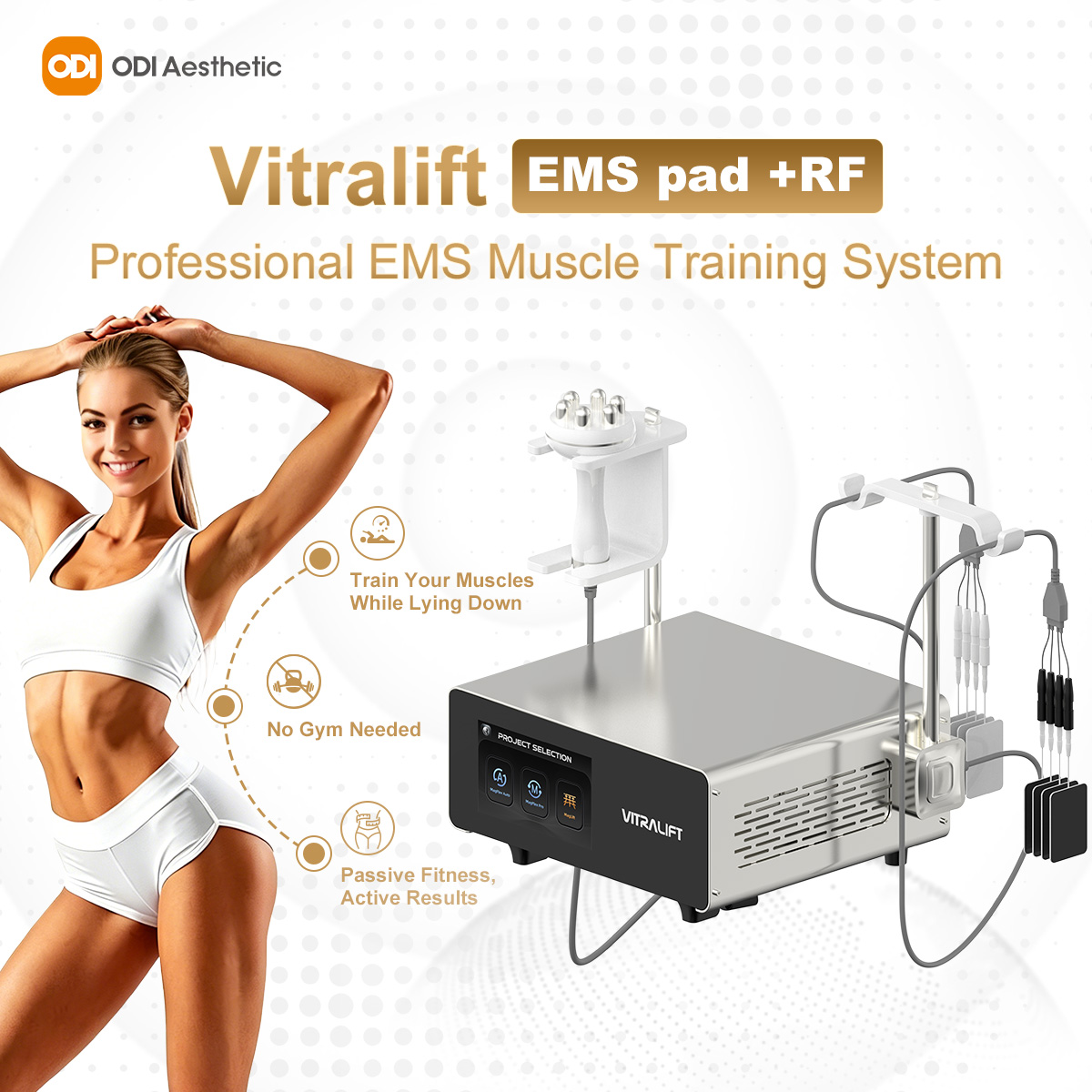 Vitralift Ems pads muscle stimulator electric RF Ems electrode pads cellulite reduction body sculpting muscle electric pads