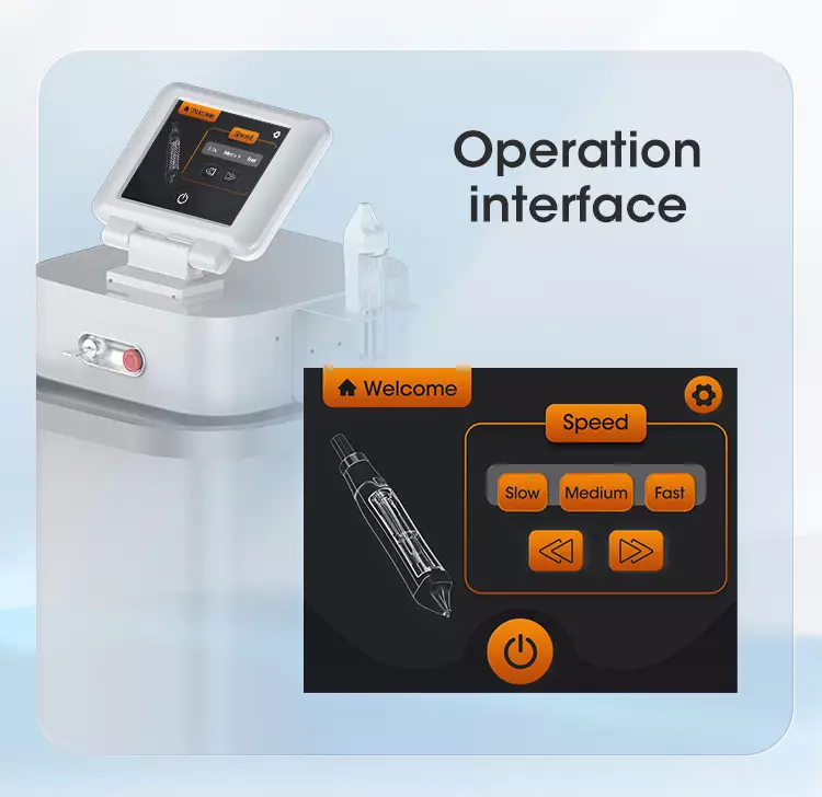 The mesotherapy no needle machine interface